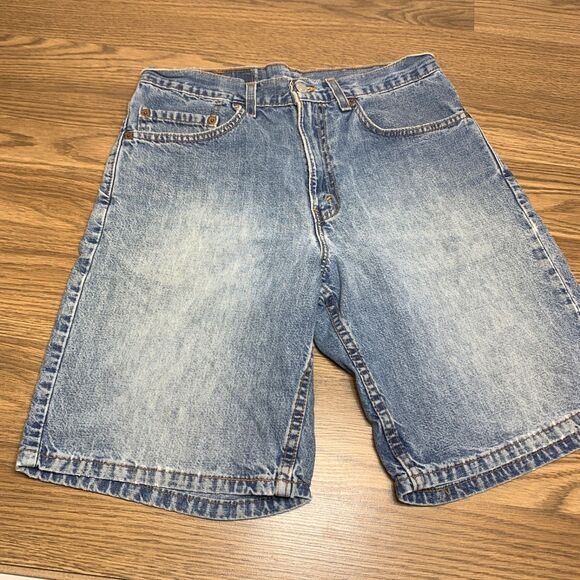 Vintage Levi’s 550 Jorts Men’s 32 Blue Denim Orange Tab Relaxed Fit USA Made - Picture 1 of 8